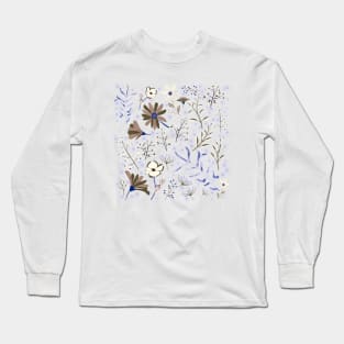 Blue & Walnut Fantasy Garden Long Sleeve T-Shirt